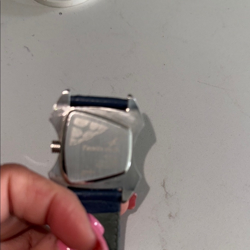 Women’s Blue Leather Strap Watch - Picture 6 of 7
